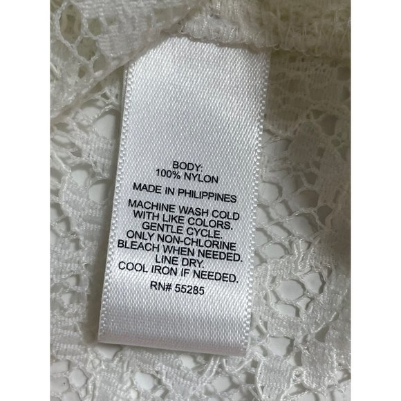 Express Tank Top Size Large Lace Sheer White Open Back Sleeveless EUC - Picture 7 of 8